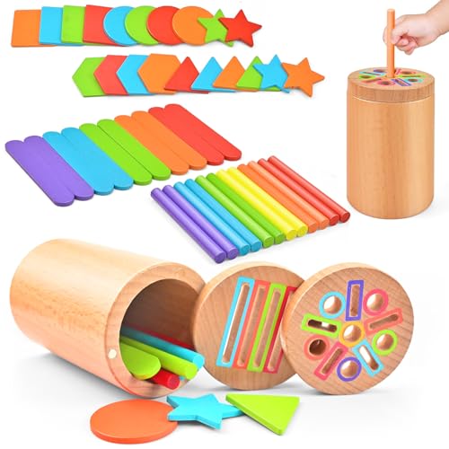 Montessori Spielzeug ab 1 2 3 Jahr, Holzspielzeug Spiele Kinderspielzeug, Sensorik Montessori Spielzeug, Holzspielzeug kinder Farbe Sortierspiel, Lernspiele Holz Sortier Geschenk, Geschenk für Baby Montessori Spielzeug ab 1 2 3 Jahr, Holzspielzeug Spiele Kinderspielzeug, Sensorik Montessori Spielzeug, Holzspielzeug kinder Farbe Sortierspiel, Lernspiele Holz Sortier Geschenk, Geschenk für Baby von QITIXI:OU