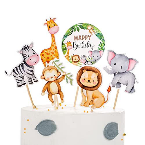 36 Stück Wild Tiere kuchendeko, Jungle Safari Tortenaufleger,Urwald Cupcake Topper Dschungel Tortendeko Kuchendeckel Muffin Deko Tortenaufsatz für Baby Kinder Junge Jungs Geburtstag Party Dekoration 36 Stück Wild Tiere kuchendeko, Jungle Safari Tortenaufleger,Urwald Cupcake Topper Dschungel Tortendeko Kuchendeckel Muffin Deko Tortenaufsatz für Baby Kinder Junge Jungs Geburtstag Party Dekoration von QIUJUNDE