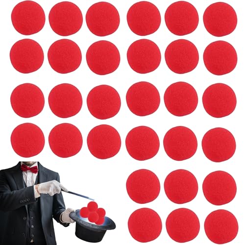 QIUMIG Rote Schwammbälle Sponge Balls zaubertricks Schwammbälle Weicher Schwammball Trick Ball Weiche Rote Schwamm Balls für Street Classic Comedy Trick Requisiten (Schwamm, 4.5cm) von QIUMING
