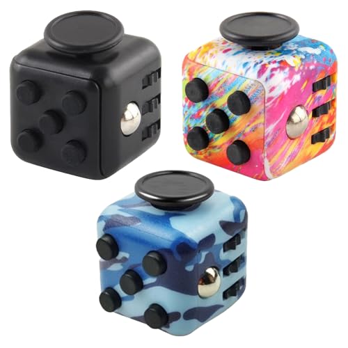 Fidget Toy Cube, 3 Stück Anti-estrees Würfel Mit 6 Seiten Funktion Anti-stresswürfel Cube Fidget Pad Controller Zum Stressabbau Bei Nervosität Für ADD, ADHS, Autismus, Teenager, Kinder, Erwachsen Fidget Toy Cube, 3 Stück Anti-estrees Würfel Mit 6 Seiten Funktion Anti-stresswürfel Cube Fidget Pad Controller Zum Stressabbau Bei Nervosität Für ADD, ADHS, Autismus, Teenager, Kinder, Erwachsen von QIWEIS