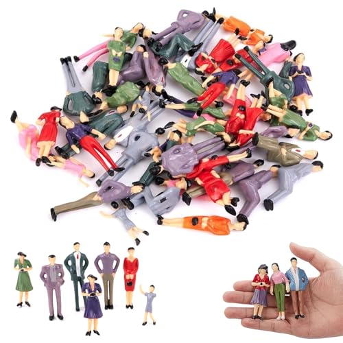 QIWEIS Miniatur Figuren für Modellbau 50 Stück Mini Menschen Figuren 1:75 Mini Person Figurine Farbe Kleine Figuren Menschen für architektonisches Planungsprojekt Modelleisenbahn QIWEIS Miniatur Figuren für Modellbau 50 Stück Mini Menschen Figuren 1:75 Mini Person Figurine Farbe Kleine Figuren Menschen für architektonisches Planungsprojekt Modelleisenbahn von QIWEIS