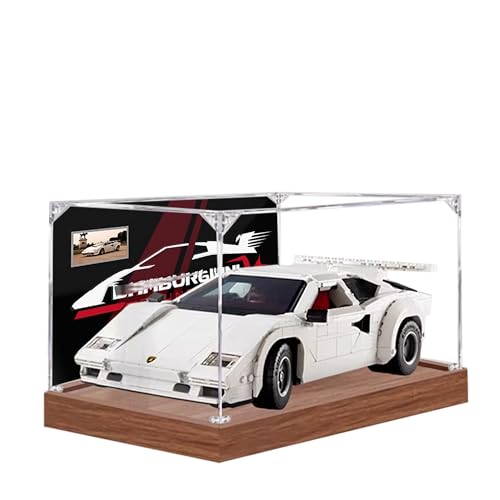 Acryl-Vitrine für Lego 10337 Rennmodell, 3 mm staubdichte Schaukasten, Vitrine kompatibel mit Lego 10337 (Modell nicht im Lieferumfang enthalten) (Hintergrund 3 mm A) von QIXINDGYH