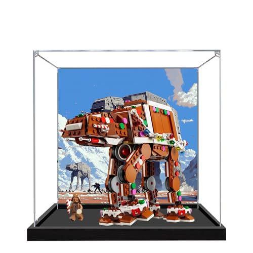 Acryl-Vitrine für Lego 40806 Lebkuchenhaus bei Walker Modell, 3 mm staubdichte Schaubox, Vitrine kompatibel mit Lego 40806 (Modell nicht im Lieferumfang enthalten) (Hintergrund 3 mm B) von QIXINDGYH