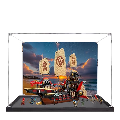 Acryl-Vitrine für Lego 71848 Tempel Belohnungsmodell, 3 mm staubdichte Schaukasten, Vitrine kompatibel mit Lego 71848 (Modell nicht im Lieferumfang enthalten) (Hintergrund 3 mm A) von QIXINDGYH