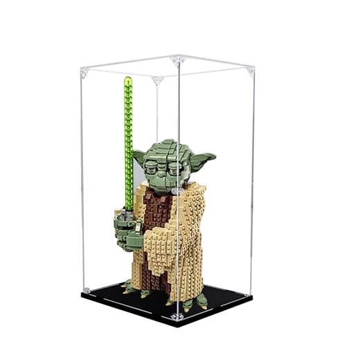 Acryl-Vitrine für Lego 75255 Master Yoda Modell, 3 mm staubdichte Schaukasten, Vitrine kompatibel mit Lego 75255 (Modell nicht im Lieferumfang enthalten) (Transparent 2 mm) von QIXINDGYH