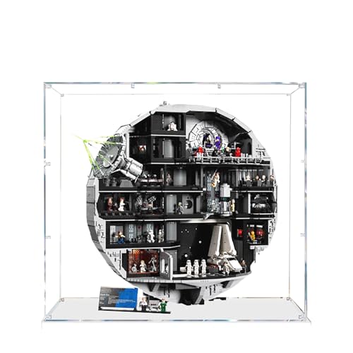 Acryl-Vitrine für Lego 75419 UCS Planet Modell, 3 mm staubdichte Schaukasten, Vitrine kompatibel mit Lego 75419 (Modell nicht im Lieferumfang enthalten) (weißer Sockel, 3 mm) von QIXINDGYH