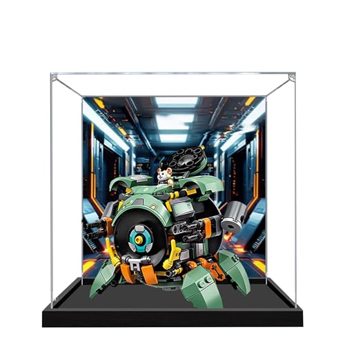 Acryl-Vitrine für Lego 75976 Overwatch Abrissball-Modell, 3 mm staubdichte Schaubox, Vitrine kompatibel mit Lego 75976 (Modell nicht im Lieferumfang enthalten) (Hintergrund 3 mm A) von QIXINDGYH