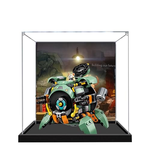 Acryl-Vitrine für Lego 75976 Overwatch Abrissball-Modell, 3 mm staubdichte Schaukasten, Vitrine kompatibel mit Lego 75976 (Modell nicht im Lieferumfang enthalten) (Hintergrund 3 mm B) von QIXINDGYH
