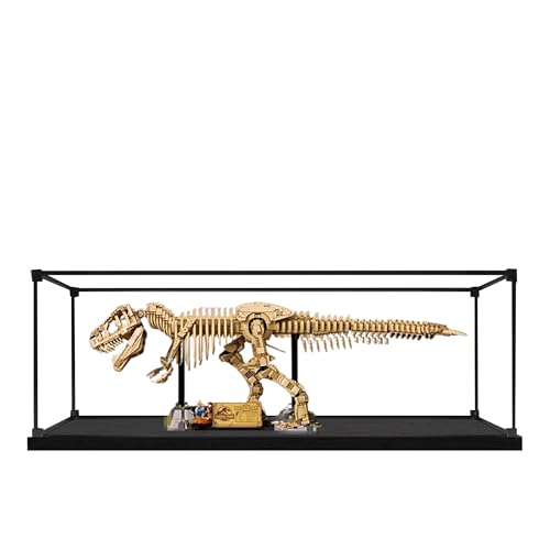Acryl-Vitrine für Lego 76968 Dinosaurier Fossil: Tyrannosaurus Rex Modell, 3 mm staubdichte Schaukasten, Vitrine kompatibel mit Lego 76968 (Modell nicht im Lieferumfang enthalten) (Legierungsrahmen A) von QIXINDGYH