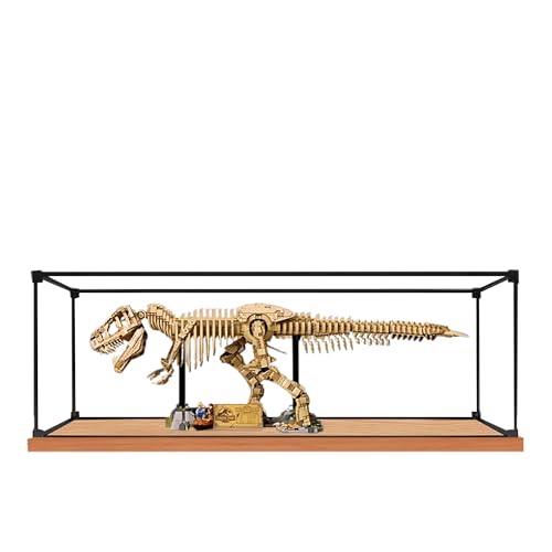 Acryl-Vitrine für Lego 76968 Dinosaurier Fossil: Tyrannosaurus Rex Modell, 3 mm staubdichte Schaukasten, Vitrine kompatibel mit Lego 76968 (Modell nicht im Lieferumfang enthalten) (Legierungsrahmen B) von QIXINDGYH
