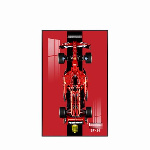 Display Wallboard für Lego 42207 Rennwagen - Wand Fotorahmen, Ausstellungsständer, Wandhalterung Rahmen für Rennwagen Bauset, Wand Fotorahmen - 80 x 50 cm (42207 B) von QIXINDGYH