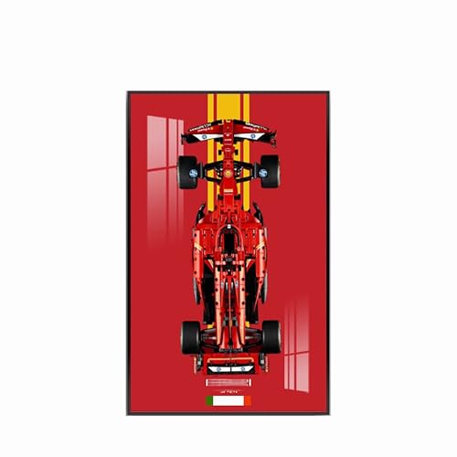 Display Wallboard für Lego 42207 Rennwagen - Wand Fotorahmen, Ausstellungsständer, Wandhalterung Rahmen für Rennwagen Bauset, Wand Fotorahmen - 80 x 50 cm (42207 F) von QIXINDGYH
