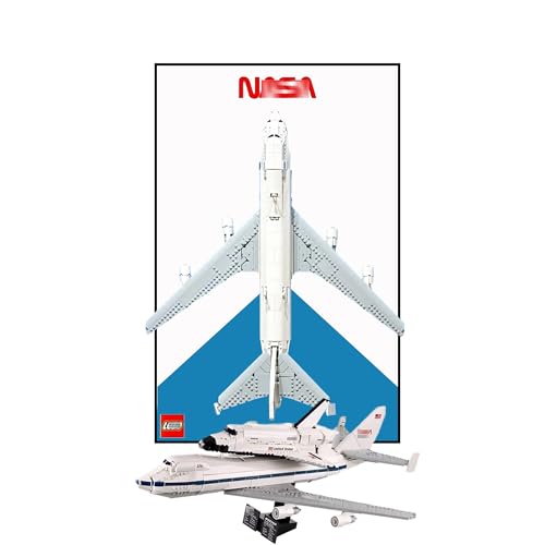 Display Wandboard für Lego 10360 Space Shuttle Transport - Wandhalterung Display Ständer Kunst Wandhalterung Rahmen für Rennwagen Bauset - 50 x 80 cm (B) von QIXINDGYH