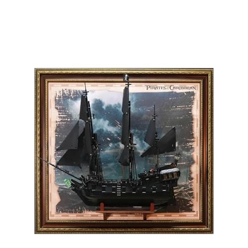 Display Wandboard für Lego 10365 Captain Jack's Black Pearl - Wandhalterung Display Ständer Kunst Wandhalterung Rahmen für Piratenschiff Bauset - 90 x 80 cm (B,Europäischer klassischer Stil) von QIXINDGYH
