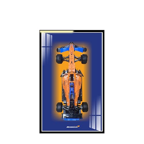 Display Wandboard für Lego 42141 Rennwagen - Wandhalterung Display Ständer Kunst Wandhalterung Rahmen für Rennwagen Bauset, Ideales Geschenk für Modellbegeisterte - 50 x 80 cm (42141 B) von QIXINDGYH