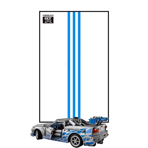 Display Wandboard für Lego 42210 Rennwagen - Wandhalterung Display Ständer Kunst Wandhalterung Rahmen für Rennwagen Bauset - 50 x 80 cm (C) von QIXINDGYH