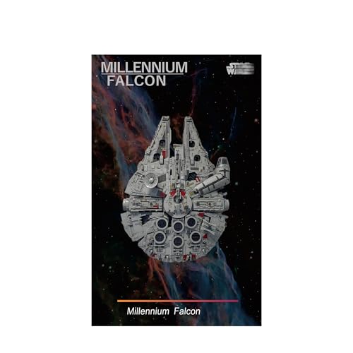 Display Wandboard für Lego 75375 Millennium Falcon - Wandhalterung Display Ständer Kunst Wandhalterung Rahmen für Rennwagen Bauset, Ideales Geschenk für Modellbegeisterte - 50 x 80 cm (75375 C) von QIXINDGYH