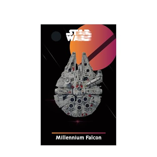 Display Wandboard für Lego 75375 Millennium Falcon - Wandhalterung Display Ständer Kunst Wandhalterung Rahmen für Rennwagen Bauset, Ideales Geschenk für Modellbegeisterte - 50 x 80 cm (75375 D) von QIXINDGYH