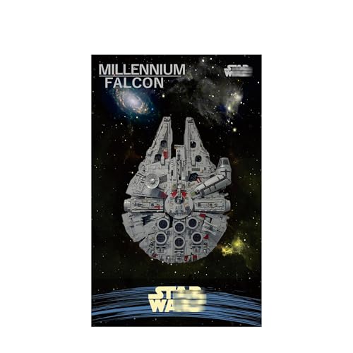 Display Wandboard für Lego 75375 Millennium Falcon - Wandhalterung Display Ständer Kunst Wandhalterung Rahmen für Rennwagen Bauset, Ideales Geschenk für Modellbegeisterte - 50 x 80 cm (75375 F) von QIXINDGYH