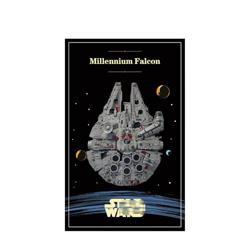 Display Wandboard für Lego 75375 Millennium Falcon - Wandhalterung Display Ständer Kunst Wandhalterung Rahmen für Rennwagen Bauset, Ideales Geschenk für Modellbegeisterte - 50 x 80 cm (75375 G) von QIXINDGYH