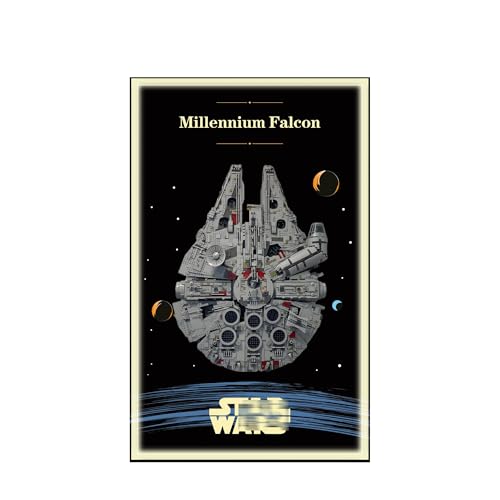 Display Wandboard für Lego 75375 Millennium Falcon - Wandhalterung Display Ständer Kunst Wandhalterung Rahmen für Rennwagen Bauset, Ideales Geschenk für Modellbegeisterte - 50 x 80 cm (75375 USB LED von QIXINDGYH