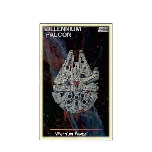 Display Wandboard für Lego 75375 Millennium Falcon - Wandhalterung Display Ständer Kunst Wandhalterung Rahmen für Rennwagen Bauset Ideales Geschenk für Modellbegeisterte - 50 x 80 cm (75375 USB LED von QIXINDGYH