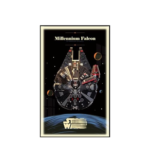Display Wandboard für Lego 75389 Millennium Falcon - Wandhalterung Display Ständer Kunst Wandhalterung Rahmen für Rennwagen Bauset, Ideales Geschenk für Modellbegeisterte - 50 x 80 cm (75389 USB LED Display Wandboard für Lego 75389 Millennium Falcon - Wandhalterung Display Ständer Kunst Wandhalterung Rahmen für Rennwagen Bauset, Ideales Geschenk für Modellbegeisterte - 50 x 80 cm (75389 USB LED von QIXINDGYH