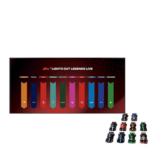 Display Wandboard für Lego 77242-77251 Rennwagen - Wandhalterung Display Ständer Kunst Wandhalterung Rahmen für Motorrad Bauset - 113 x 54 cm (A) von QIXINDGYH