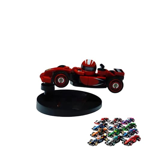 Racing Car Auto Rotierender Display-Ständer für Lego 71049 Racing - Drifting Style Baustein Autozubehör mit Nano-Klebebasis, Aufbewahrung & Sammlerstück-Schaukasten (Modell nicht enthalten) (1 Schwarz von QIXINDGYH