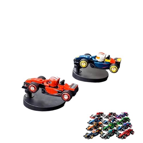 Rennwagen Auto drehender Displayständer für Lego 71049 Racing - Drifting Style Baustein Autozubehör mit Nano-Klebebasis, Aufbewahrung & Sammlerstück-Schaukasten (Modell nicht im Lieferumfang enthalten von QIXINDGYH