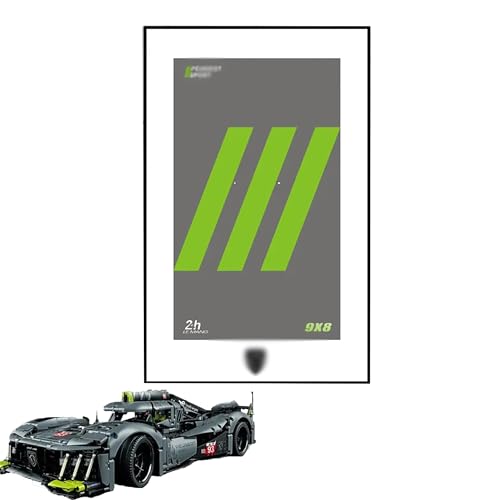 Wandhalterung Display Ständer für Lego Technic 42156 Racing - Display Wand Panel Kunst Wandhalterung Rahmen kompatibel mit Lego 42156 Ideales Geschenk für Autoliebhaber - 80 x 50 cm (42156) von QIXINDGYH