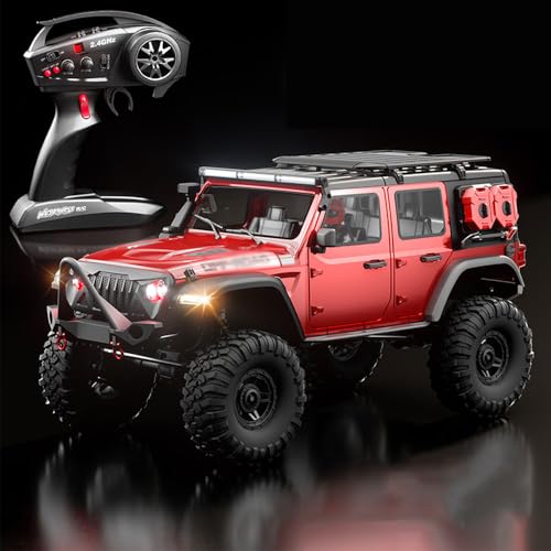 QIYHBVR 1/10 RC Rock Crawler 4X4 RC Monster Truck Offroad-Kletterfahrzeuge Mit Hellem Scheinwerfer RC Kletterfahrzeug Modellspielzeug 2,4 GHz Ferngesteuertes Auto RTR Für Erwachsene, Geschenk QIYHBVR 1/10 RC Rock Crawler 4X4 RC Monster Truck Offroad-Kletterfahrzeuge Mit Hellem Scheinwerfer RC Kletterfahrzeug Modellspielzeug 2,4 GHz Ferngesteuertes Auto RTR Für Erwachsene, Geschenk von QIYHBVR