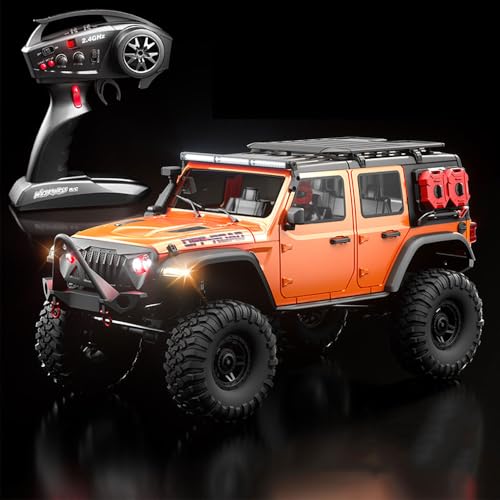 QIYHBVR 1/10 RC Rock Crawler 4X4 RC Monster Truck Offroad-Kletterfahrzeuge Mit Hellem Scheinwerfer RC Kletterfahrzeug Modellspielzeug 2,4 GHz Ferngesteuertes Auto RTR Für Erwachsene, Geschenk QIYHBVR 1/10 RC Rock Crawler 4X4 RC Monster Truck Offroad-Kletterfahrzeuge Mit Hellem Scheinwerfer RC Kletterfahrzeug Modellspielzeug 2,4 GHz Ferngesteuertes Auto RTR Für Erwachsene, Geschenk von QIYHBVR