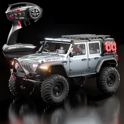 QIYHBVR 1/10 RC Rock Crawler 4X4 RC Monster Truck Offroad-Kletterfahrzeuge Mit Hellem Scheinwerfer RC Kletterfahrzeug Modellspielzeug 2,4 GHz Ferngesteuertes Auto RTR Für Erwachsene, Geschenk QIYHBVR 1/10 RC Rock Crawler 4X4 RC Monster Truck Offroad-Kletterfahrzeuge Mit Hellem Scheinwerfer RC Kletterfahrzeug Modellspielzeug 2,4 GHz Ferngesteuertes Auto RTR Für Erwachsene, Geschenk von QIYHBVR