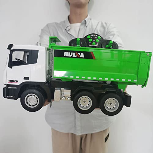 QIYHBVR 1/18 Ferngesteuerter Muldenkipper 2,4 GHz RC-LKW 9-Kanal-Baufahrzeug-Spielzeug Mit LED-Licht Und Anhebbarer Kippschaufel Für Kinder Im Alter Von 5 6 7 8 9 Jahren QIYHBVR 1/18 Ferngesteuerter Muldenkipper 2,4 GHz RC-LKW 9-Kanal-Baufahrzeug-Spielzeug Mit LED-Licht Und Anhebbarer Kippschaufel Für Kinder Im Alter Von 5 6 7 8 9 Jahren von QIYHBVR