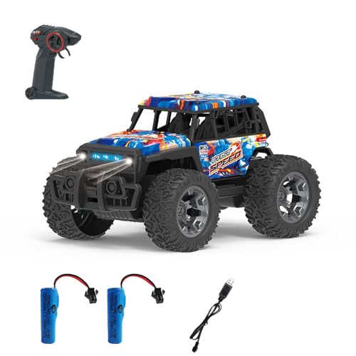 QIYHBVR 1/20 All Terrain RC Car, 15 Km/h Monster Truck, 2,4 GHz Off-Road RC Fahrzeug Mit 2 Batterien, Geeignet Für Erwachsene Und Anfänger, Für Jungen Und Mädchen QIYHBVR 1/20 All Terrain RC Car, 15 Km/h Monster Truck, 2,4 GHz Off-Road RC Fahrzeug Mit 2 Batterien, Geeignet Für Erwachsene Und Anfänger, Für Jungen Und Mädchen von QIYHBVR