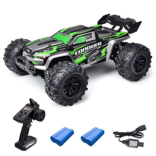 QIYHBVR 1:16 RC Cars Für Erwachsene Kinder, 38 Km/h Hochgeschwindigkeits-Ferngesteuertes Auto, 4WD Hobby Fast RC Trucks, 4x4 Offroad Monster Trucks Für Jungen, 2,4 GHz Elektrofahrzeug Mit 2 Batterien QIYHBVR 1:16 RC Cars Für Erwachsene Kinder, 38 Km/h Hochgeschwindigkeits-Ferngesteuertes Auto, 4WD Hobby Fast RC Trucks, 4x4 Offroad Monster Trucks Für Jungen, 2,4 GHz Elektrofahrzeug Mit 2 Batterien von QIYHBVR