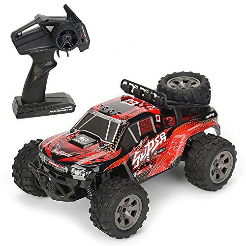 QIYHBVR 1:18 Aufladen Ferngesteuertes Auto 2.4G Drahtlose Fernbedienung Vierwege-Langlauf-Kletterfahrzeug Kinderspielzeugauto Modell Kindergeschenke von QIYHBVR