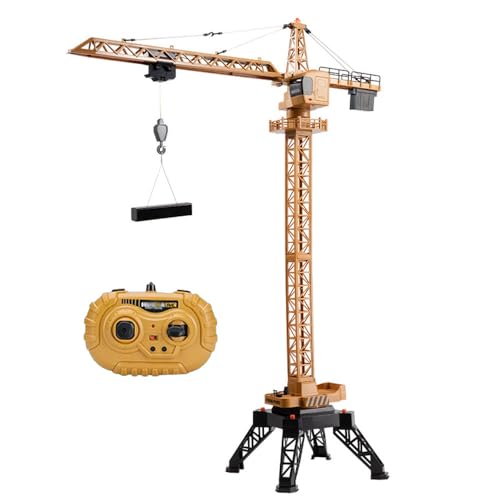 QIYHBVR 12-Kanal-Fernbedienungskran-Spielzeug Für Kinder – 48 Zoll RC-Turmdrehkran Mit LED-Lichtern Und Geräuschen, Operationstisch Dreht Sich Stufenlos, Baufahrzeuge, Baggerspielzeug Für Jungen QIYHBVR 12-Kanal-Fernbedienungskran-Spielzeug Für Kinder – 48 Zoll RC-Turmdrehkran Mit LED-Lichtern Und Geräuschen, Operationstisch Dreht Sich Stufenlos, Baufahrzeuge, Baggerspielzeug Für Jungen von QIYHBVR