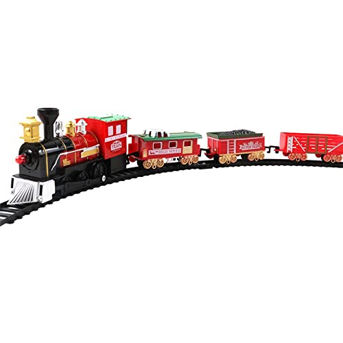 QIYHBVR 14-teiliges Elektrisches Zugset, Spielzeugeisenbahnsets Für Jungen Von 4 Bis 7 Jahren, Zugspielzeug Rund Um Den Weihnachtsbaum Mit Realistischen Lichtern Und Geräuschen, Für Kinder von QIYHBVR