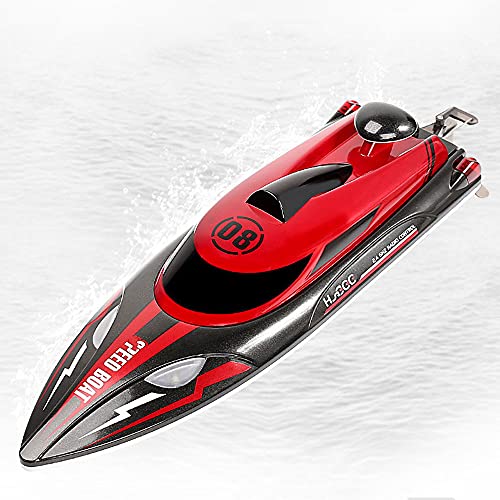 QIYHBVR 2,4G Wettbewerbsfähiges Rudern Drahtlose Fernbedienung Bootsladeyacht Hochgeschwindigkeits-RC-Schiffsgeschwindigkeit 25KM / H Sommer Outdoor-Wasserspielzeug Kinderspielzeugboot von QIYHBVR