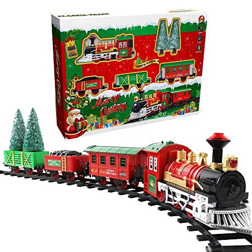 QIYHBVR 29-teiliges Elektrisches Zugset, Spielzeugeisenbahn-Sets Für Jungen Von 4–7 Jahren, Zugspielzeug Rund Um Den Weihnachtsbaum Mit Realistischen Lichtern Und Geräuschen, Für Kinder QIYHBVR 29-teiliges Elektrisches Zugset, Spielzeugeisenbahn-Sets Für Jungen Von 4–7 Jahren, Zugspielzeug Rund Um Den Weihnachtsbaum Mit Realistischen Lichtern Und Geräuschen, Für Kinder von QIYHBVR