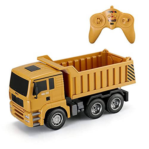 QIYHBVR 6-Kanal-Fernbedienungs-Muldenkipper, 2,4-GHz-RC-Baufahrzeug-LKW-Spielzeug Mit LED-Licht, Gummireifen, Wiederaufladbarer Akku Für 3 4 5 6 7 8-jährige Jungen Und Mädchen QIYHBVR 6-Kanal-Fernbedienungs-Muldenkipper, 2,4-GHz-RC-Baufahrzeug-LKW-Spielzeug Mit LED-Licht, Gummireifen, Wiederaufladbarer Akku Für 3 4 5 6 7 8-jährige Jungen Und Mädchen von QIYHBVR