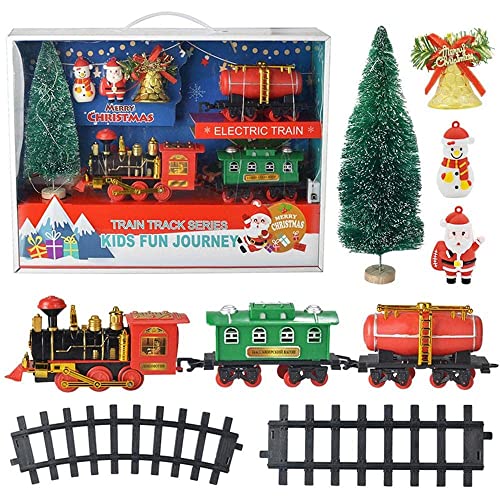 QIYHBVR Elektrische Züge, Güterwagen Und Gleise, Zugset Mit Geräuschen Und Lichtern, Einfach Zusammenzubauendes Eisenbahnspielzeug Für Kinder, Weihnachtsspielzeugset Für Jungen Im Alter Von QIYHBVR Elektrische Züge, Güterwagen Und Gleise, Zugset Mit Geräuschen Und Lichtern, Einfach Zusammenzubauendes Eisenbahnspielzeug Für Kinder, Weihnachtsspielzeugset Für Jungen Im Alter Von von QIYHBVR