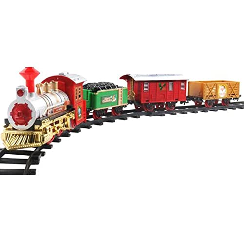 QIYHBVR Elektrisches Eisenbahnset Für Kinder, Batteriebetriebenes Eisenbahnspielzeug Mit Licht, Eisenbahnbausätze Mit Güterwaggons Und Gleisen, Klassische Spielzeugeisenbahn-Set-Geschenke QIYHBVR Elektrisches Eisenbahnset Für Kinder, Batteriebetriebenes Eisenbahnspielzeug Mit Licht, Eisenbahnbausätze Mit Güterwaggons Und Gleisen, Klassische Spielzeugeisenbahn-Set-Geschenke von QIYHBVR
