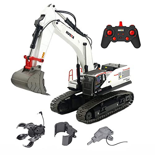 QIYHBVR Ferngesteuerter LKW 1/14 RC Bagger Spielzeug, 4 In 1 Klauenbohrer Metalleimer Voll Funktionsfähige Baufahrzeuge Wiederaufladbarer RC LKW Mit Licht Sounds QIYHBVR Ferngesteuerter LKW 1/14 RC Bagger Spielzeug, 4 In 1 Klauenbohrer Metalleimer Voll Funktionsfähige Baufahrzeuge Wiederaufladbarer RC LKW Mit Licht Sounds von QIYHBVR