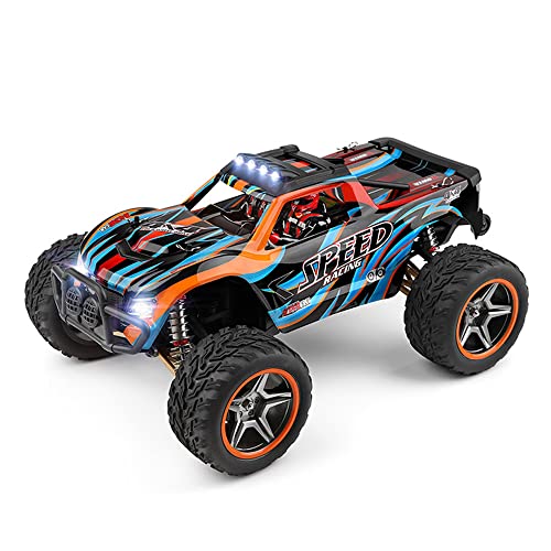 QIYHBVR Ferngesteuerter Truck Im Maßstab 1:10, 4WD, Hochgeschwindigkeit 45+ Km/h, Elektrisches Geländespielzeug, Offroad-RC-Monsterfahrzeug Mit 2 Wiederaufladbaren Batterien Für Jungen QIYHBVR Ferngesteuerter Truck Im Maßstab 1:10, 4WD, Hochgeschwindigkeit 45+ Km/h, Elektrisches Geländespielzeug, Offroad-RC-Monsterfahrzeug Mit 2 Wiederaufladbaren Batterien Für Jungen von QIYHBVR