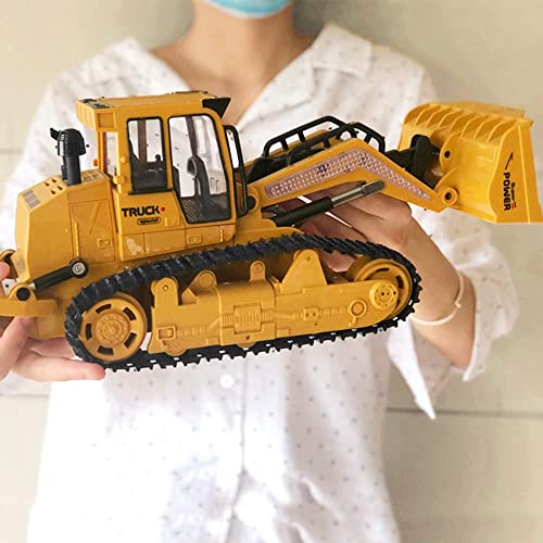 QIYHBVR Ferngesteuertes Bauspielzeug, Ferngesteuerter Bulldozer Spielzeugauto 5-Kanal 1:16 Hobby Rc Frontlader Für 4-15 Jahre Alte Jungen Kinder Geschenk von QIYHBVR