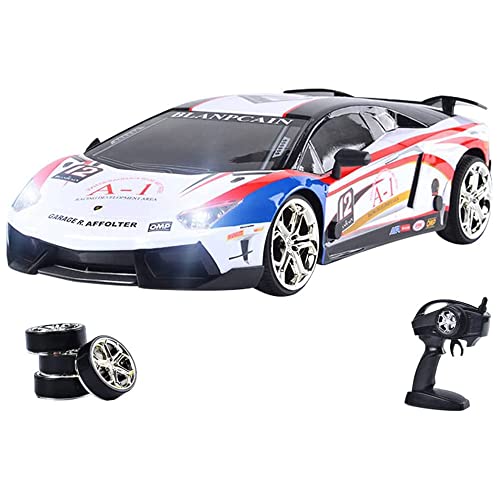QIYHBVR GT RC Drift Cars 1:16 Ferngesteuertes Auto 35 Km/h Driftfahrzeug Mit LED-Licht & 4 Stück Ersatzreifen 4WD Hochgeschwindigkeits-Sport-Rennwagen Geschenke Spielzeug Für Erwachsene Kinder QIYHBVR GT RC Drift Cars 1:16 Ferngesteuertes Auto 35 Km/h Driftfahrzeug Mit LED-Licht & 4 Stück Ersatzreifen 4WD Hochgeschwindigkeits-Sport-Rennwagen Geschenke Spielzeug Für Erwachsene Kinder von QIYHBVR
