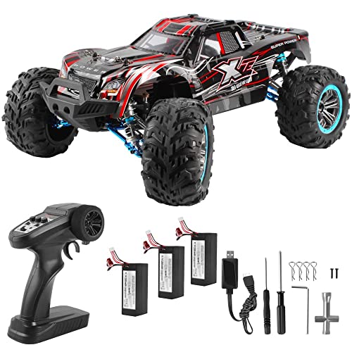 QIYHBVR Große Bürstenlose Hochgeschwindigkeits-RC-Autos Für Erwachsene, Verbesserte 1:10-RC-Trucks Mit Bürstenlosem Motor, 80 Km/h, Ferngesteuertes Auto, All-Terrain-Offroad-Monster-Truck Für Jungen von QIYHBVR